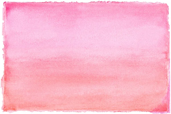 白色背景上孤立的粉红色和红色色调水彩画 删除水彩设计元素 — 图库照片