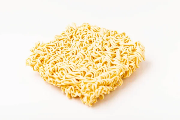 Raw Instant Noodles White Background Clipping Path — Stock Photo, Image