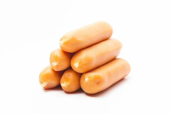 Isolated Pile Sausage White Background — Foto de Stock