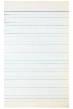 Cutout real notebook paper on white background. Back to school concept. Realistic square and lined sheet paper. Paper blank sheets of a notebook. White sheets notepapers.