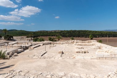 İsrail 'in Tel Megiddo kentindeki İsrail döneminden kalma Kuzey Sarayı ve İstikrar Bölgesi.