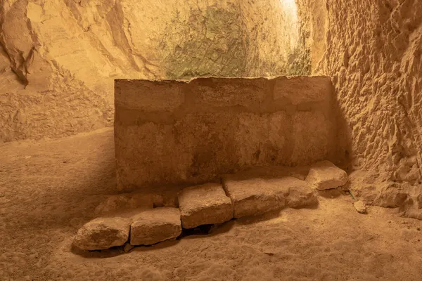 Caverna Rabino Yehuda Hanassi Parque Nacional Bet She Arim Kiryat — Fotografia de Stock
