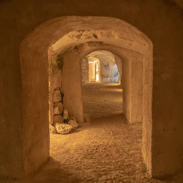 位于以色列Kiryat Tivon Bet She Arim国家公园的拉比Yehuda Hanassi洞穴 — 图库照片