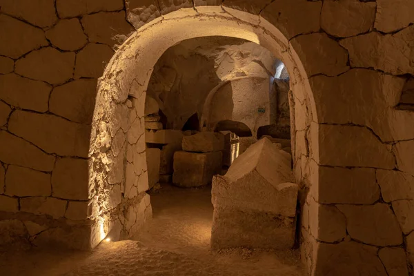 Caverna Dos Caixões Bet She Arim Kiryat Tivon Israel Catacumbas — Fotografia de Stock