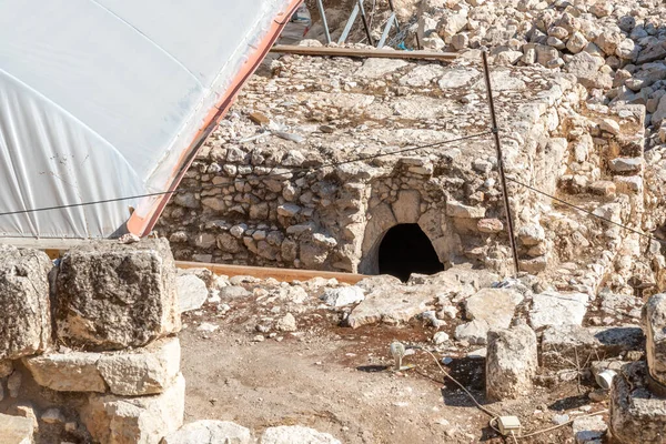 Cidade David Sítio Arqueológico Perto Cidade Velha Jerusalém Israel — Fotografia de Stock