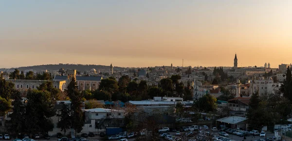 Обзор Иерусалима Башни Собора Святого Юра Второй Половине Дня Израиле — стоковое фото