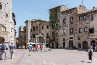 San Gimignano, Italy 05-30-2017 The beautiful, picturesque, historic town of San Gimignano in Tuscany, Italy