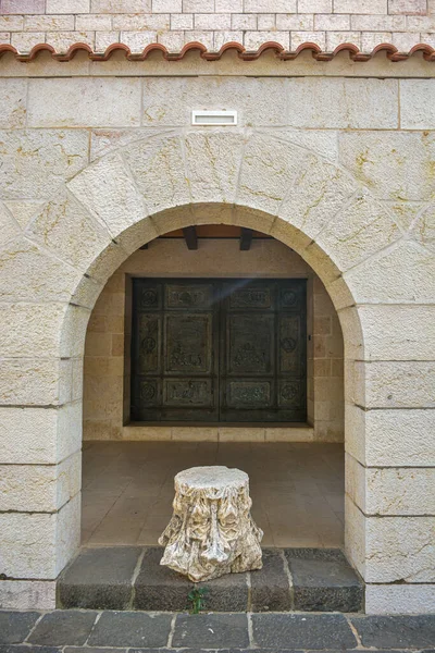 Area Cortile Tabgha Chiesa Della Moltiplicazione Dei Pani Dei Pesci — Foto Stock