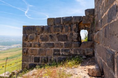 Ruins of Belvoir Fortress - Kokhav HaYarden National Park in Israel. Ruins of a Crusader castle.