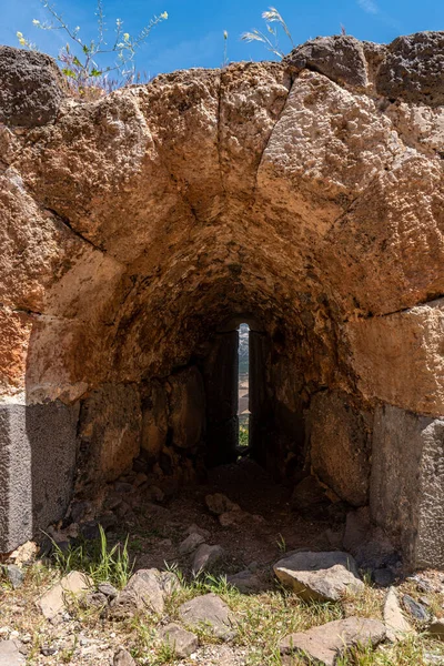 Caratteristiche Arcuate Della Fortezza Belvoir Kohav Hayarden National Park Israele — Foto Stock