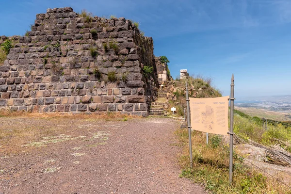 Ruins Belvoir Fortress Kokhav Hayarden National Park Israel Ruins Crusader — Fotografia de Stock