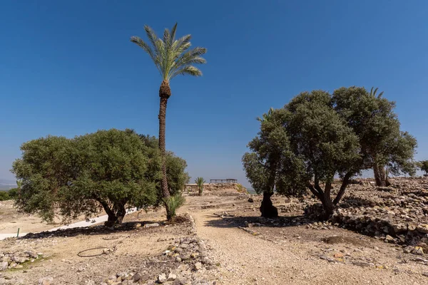 Parque Nacional Tel Megiddo Sítio Arqueológico Também Conhecido Como Armagedom — Fotografia de Stock