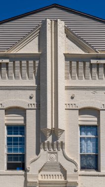 Yazın binaların mimari detayları. ABD 'nin Minnesota kırsalında..