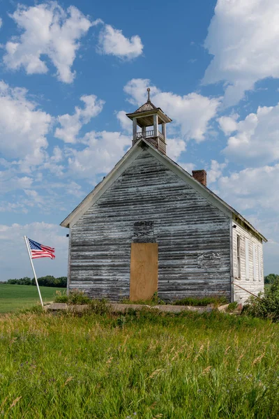 Altes Einraumschulhaus Einem Sommertag Der Nähe Von Erhard Minnesota Usa — Stockfoto