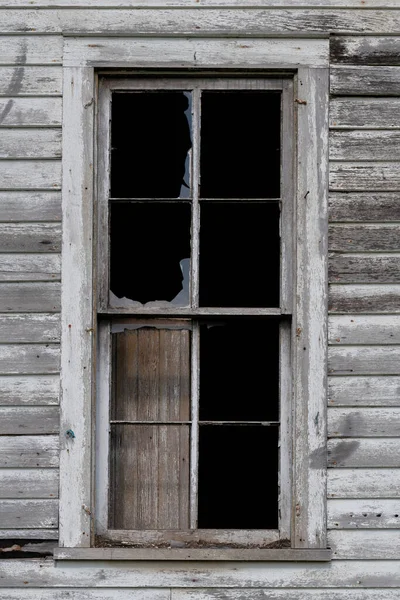 Fenster Eines Alten Einzimmerschulhauses Einem Sommertag Der Nähe Von Erhard — Stockfoto