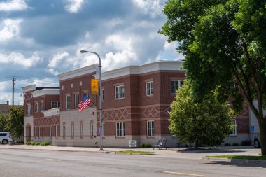 Perham, Minnesota ABD 11 Temmuz 2022 Perham, Minnesota ABD merkezli ticari binalar 