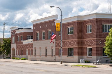 Perham, Minnesota ABD 11 Temmuz 2022 Perham, Minnesota ABD merkezli ticari binalar 