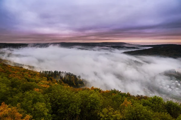 Fog over a valley 6 — Stock Photo, Image