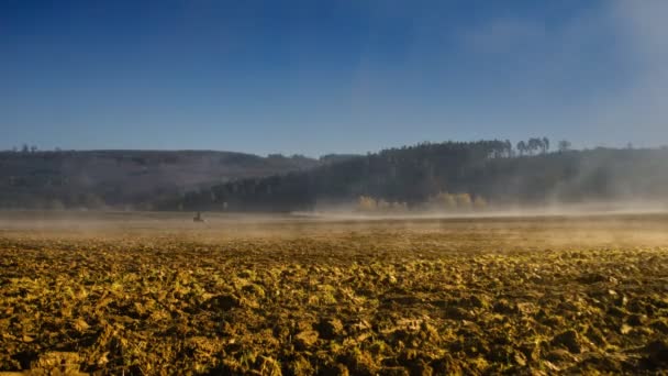 Timelapse mgła nad polem 3 — Wideo stockowe