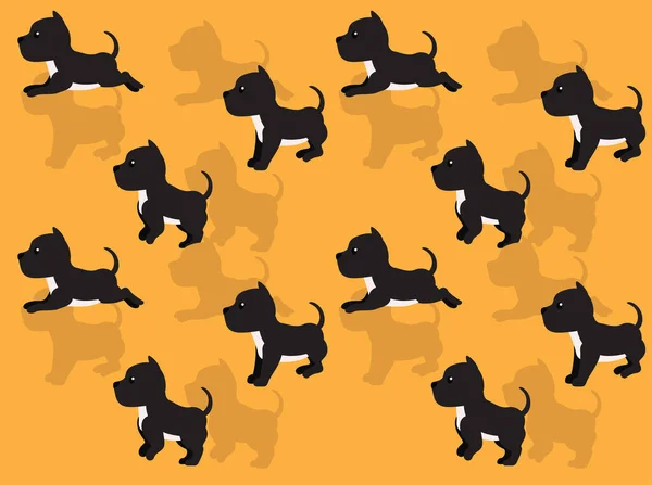Animace Zvířat Sekvence Pes Běží Hůl Corso Cartoon Vector Bezešvé — Stockový vektor