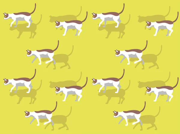 Animal Animation Cat Cornish Rex Cartoon Vector Seamless Wallpaper — Stock Vector