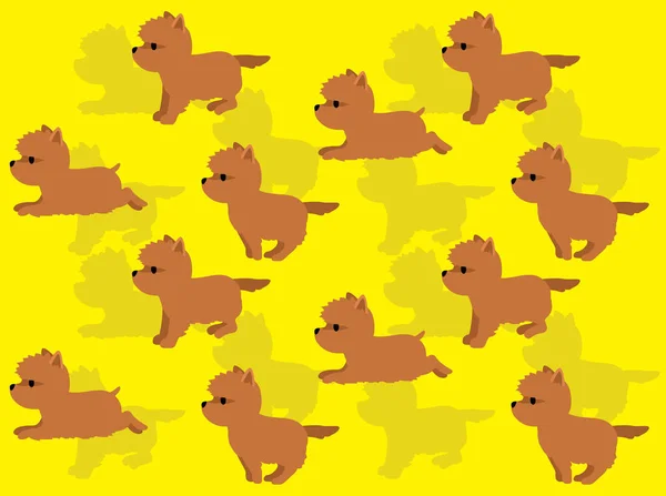 Animal Animation Australian Terrier Cartoon Vector Seamless Wallpaper — 스톡 벡터