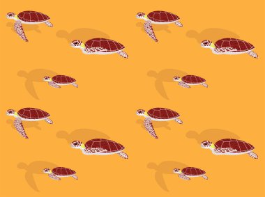 Deniz Kaplumbağası Şahin Yasa Tasarısı Canlandırma Vektörü Kusursuz Duvar Kağıdı