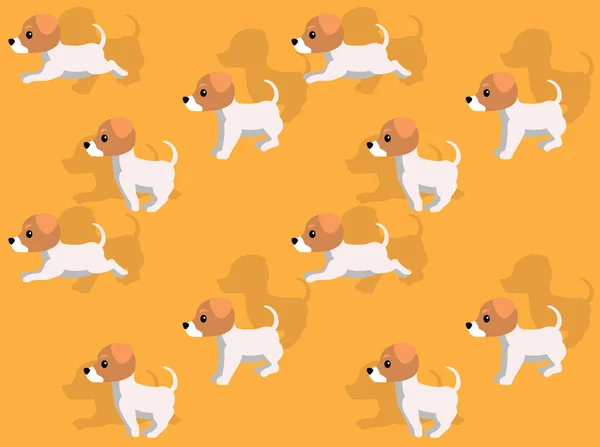 애니메이션 Animal Jack Russel Terrier Vector Seamless Wallpaper — 스톡 벡터