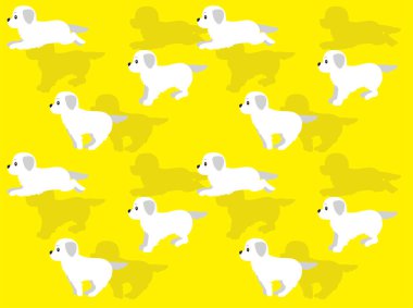 Köpek Büyük Pireneler Çizgi Film Karakteri Kusursuz Duvar Kağıdı