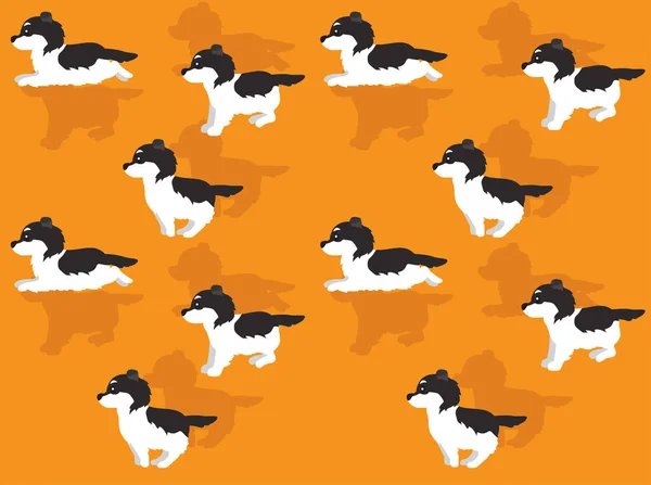Animal Animation Dog Mucuchies Seamless Wallpaper Background — Vetor de Stock