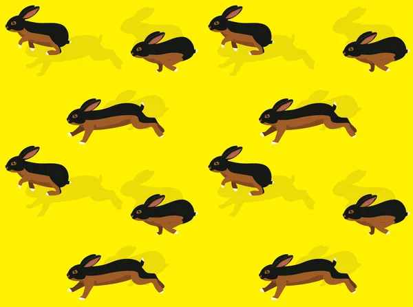 Cartoon Character Animation Rabbit Tan Seamless Wallpaper Background — Vector de stock