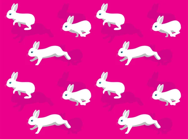 Cartoon Character Animation Rabbit Polish Seamless Wallpaper Background — Vector de stock