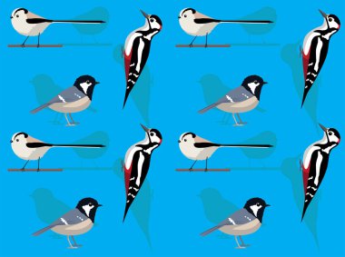 UK Tits Cartoon Seamless Wallpaper Background