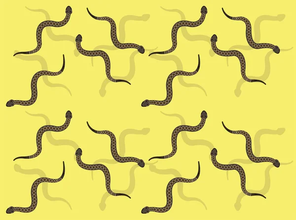 Snake Eastern Diamondback Rattlesnake Seamless Wallpaper Background — 스톡 벡터