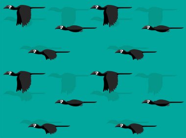 Kuş Çalılı İbikli Boynuz Gagalı Animasyon Kusursuz Duvar Kağıdı Arkaplanı