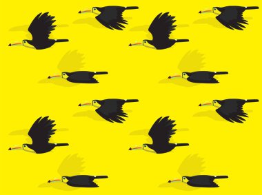 Kuş Kesesi gagalı Toucan Animasyon Kusursuz Duvar Kağıdı Arkaplanı