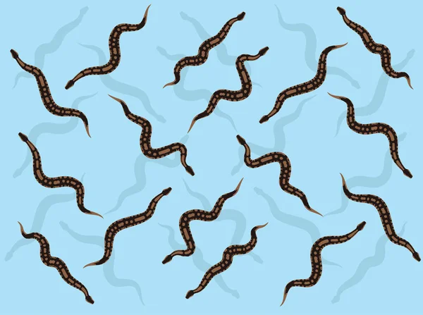 Snake Animation Royal Python Seamless Wallpaper Background — стоковый вектор