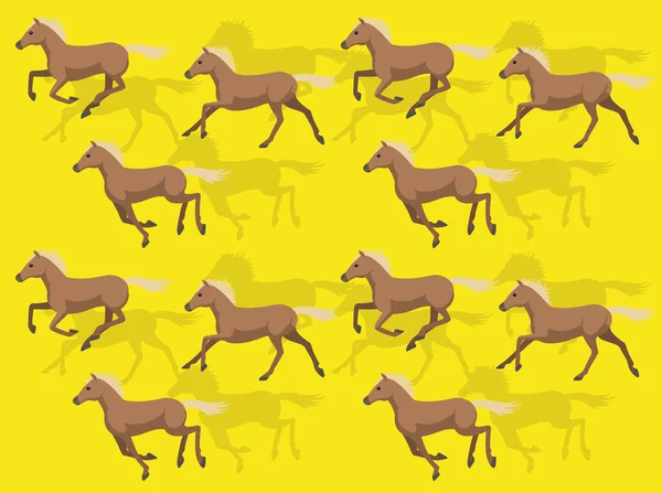 Missouri Fox Trotter Running Animation Seamless Wallpaper Background — Vetor de Stock