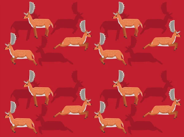 Deer Fallow Animation Sans Couture Fond Écran — Image vectorielle