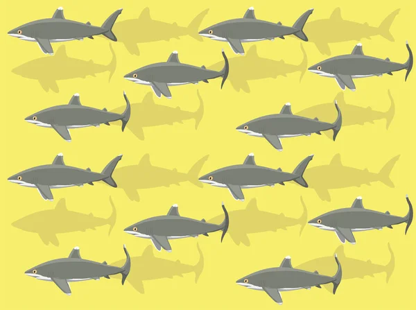 Oceanic Whitetip Shark Κολύμβηση Animation Seamless Wallpaper Ιστορικό — Διανυσματικό Αρχείο