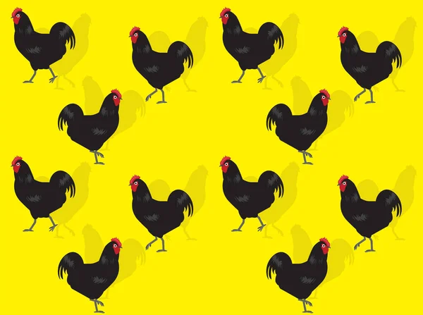 Chicken Jersey Giant Animation Seamless Wallpaper Background — Stock vektor