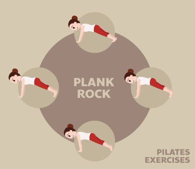 Pilates Hareketleri Plank Kaya Şirin Çizgi Film Çizgi Filmi Gösterimi Alıştırması