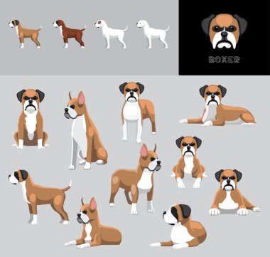 Köpek Boksörü Çizgi Filmi Vektör Görüntü Renk Değişikliği Ayarları