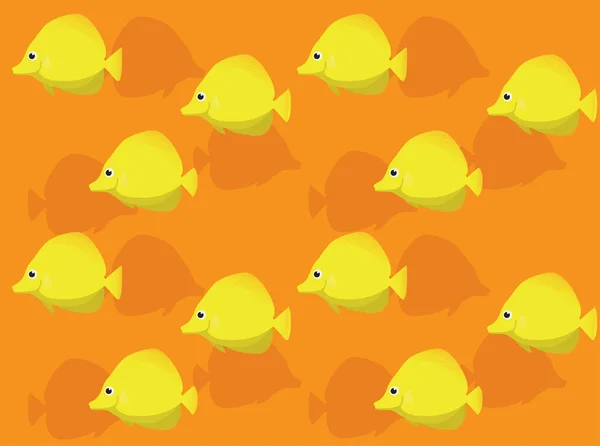 Reef Fish Surgeonfish Animation Seamless Wallpaper Background — Stock Vector
