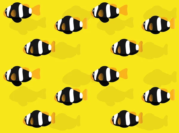 Reef Fish Clark Anemonefish Animation Fond Écran Sans Couture — Image vectorielle