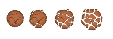 Çizgi film Zencefilli Kurabiye Kıran Parça Vektörü