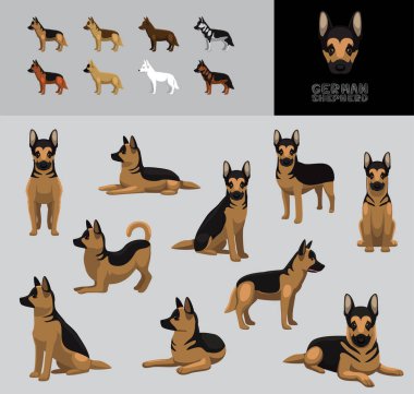 Köpek Almancası Çoban Filmi Vektör Gösterimi Renk Değişikliği Ayarları