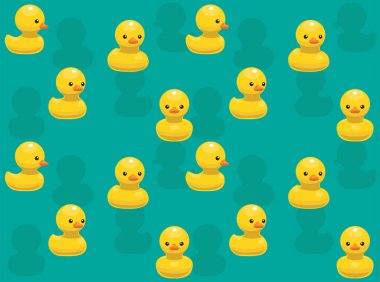 Lastik Ördek Sevimli Çizgi Film Karakteri Kusursuz Duvar Kağıdı Arkaplanı