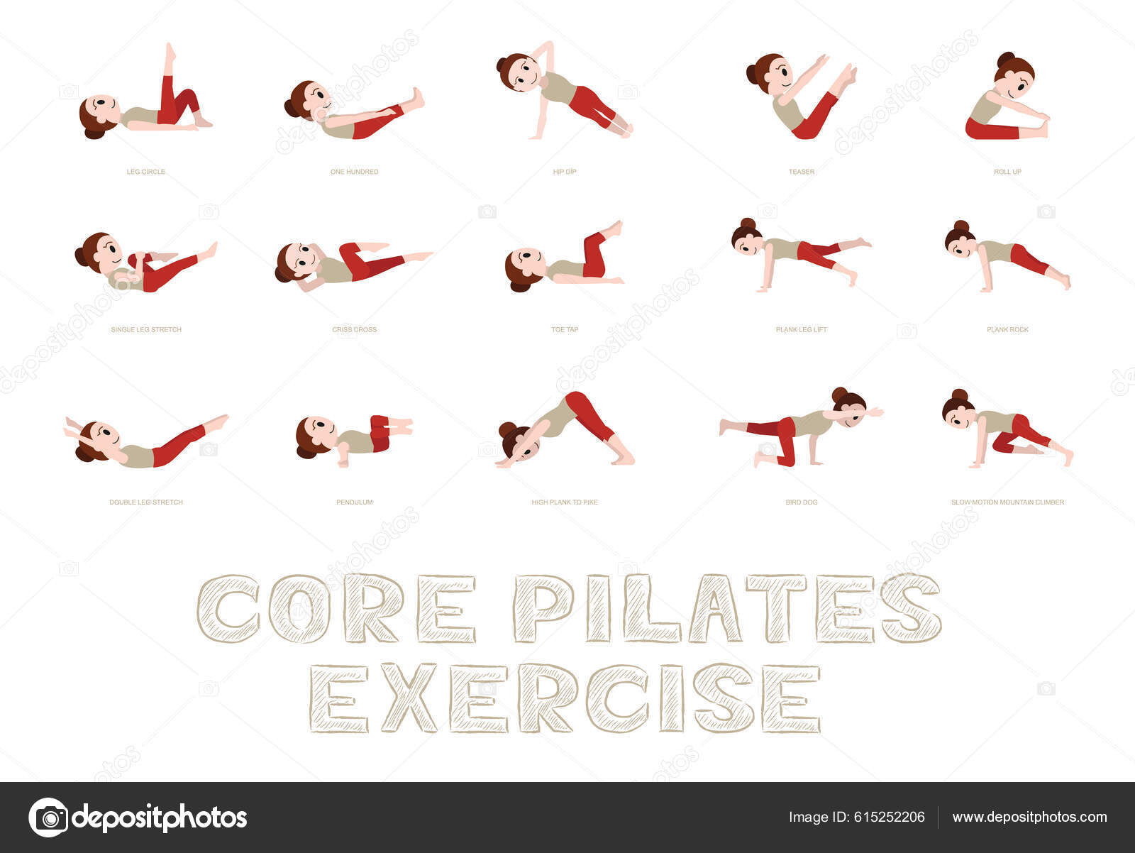 Free Vectors  Pilates double leg stretch blue