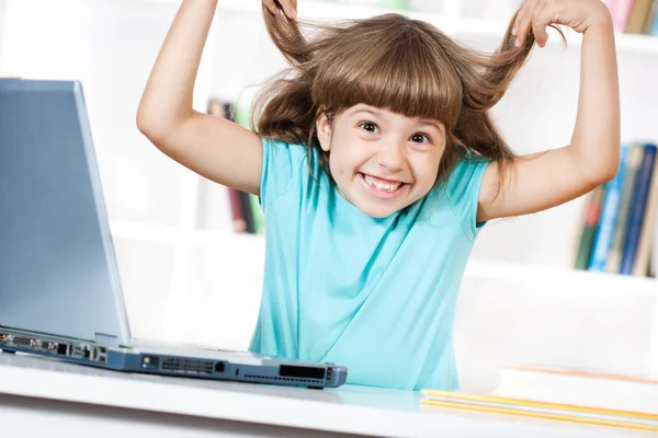 Cute little girl having fun — Stock Photo, Image